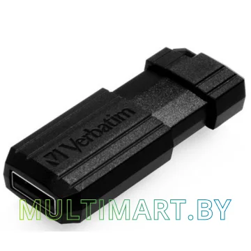 USB Flash Verbatim PinStripe черный 16 Гб (49063) картинка 3